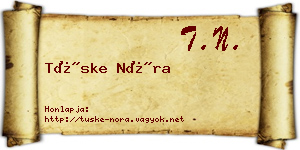 Tüske Nóra névjegykártya