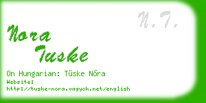 nora tuske business card